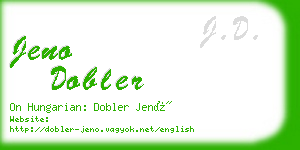 jeno dobler business card